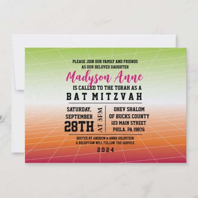 3D GAMER GAMING DIGITAL Bar Mitzvah Invitation (Front)