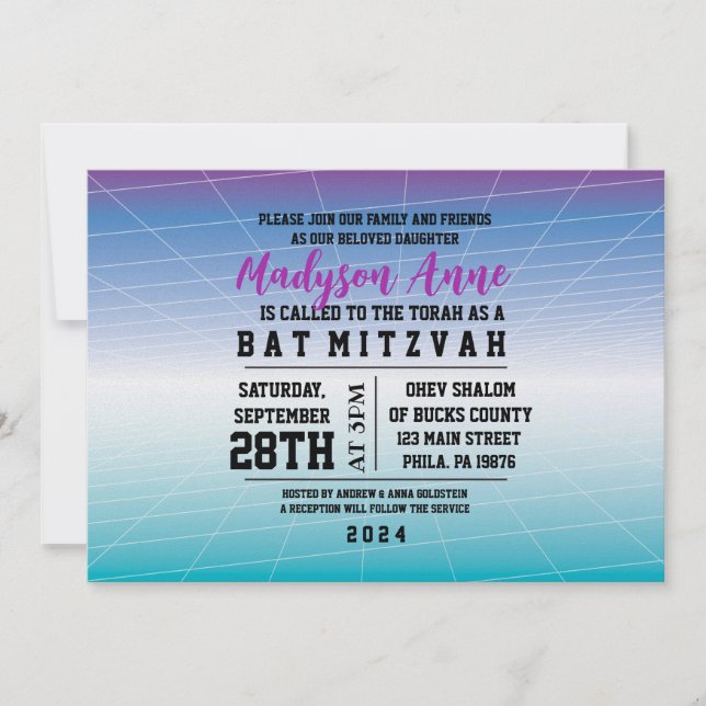 3D GAMER GAMING DIGITAL Bar Mitzvah Invitation (Front)