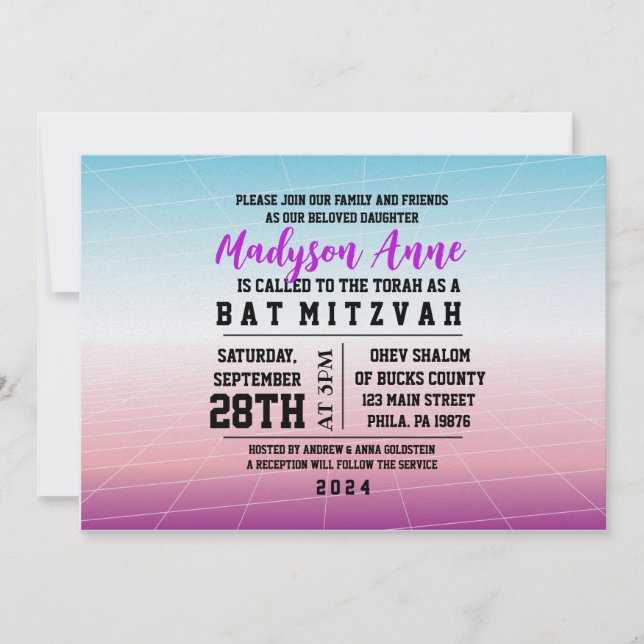 3D GAMER GAMING DIGITAL Bar Mitzvah Invitation (Front)