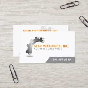 3D Gear Mechanical Business Card