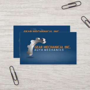 3D Gear Mechanical Business Card