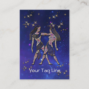 3D Gemini - Zodiac Sign - Astrological Sign Business Card