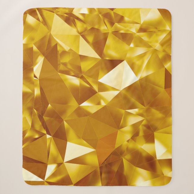 3D Geometric: Metallic Background Design Sherpa Blanket (Front)