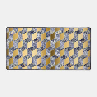3D Geometric Squares  Desk Mat