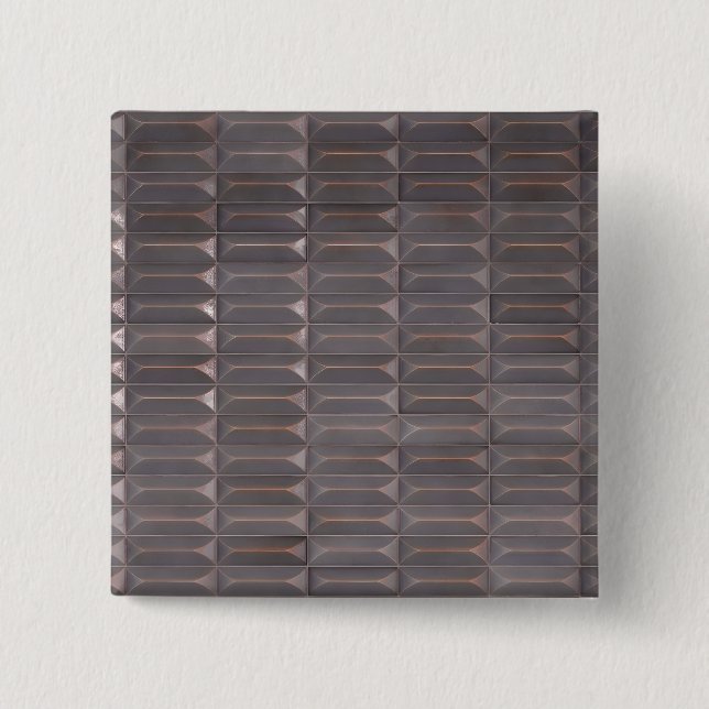 3D Geometric Tile 15 Cm Square Badge (Front)