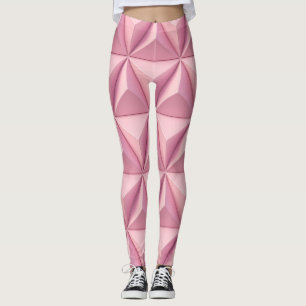 3D geometric triangles: minimalistic background. Leggings