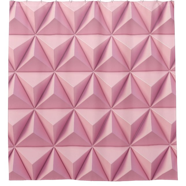 3D geometric triangles: minimalistic background. Shower Curtain (Front)