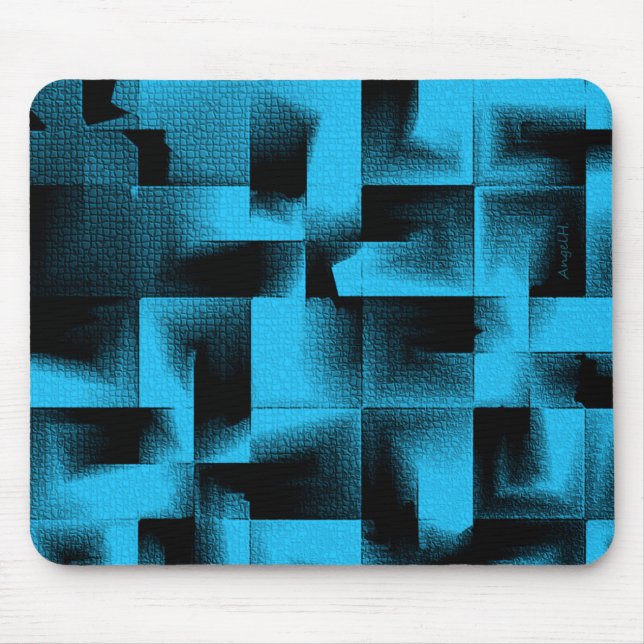 3D Geometrics - Cerulean Blue Deep AH2009 Mouse Mat (Front)