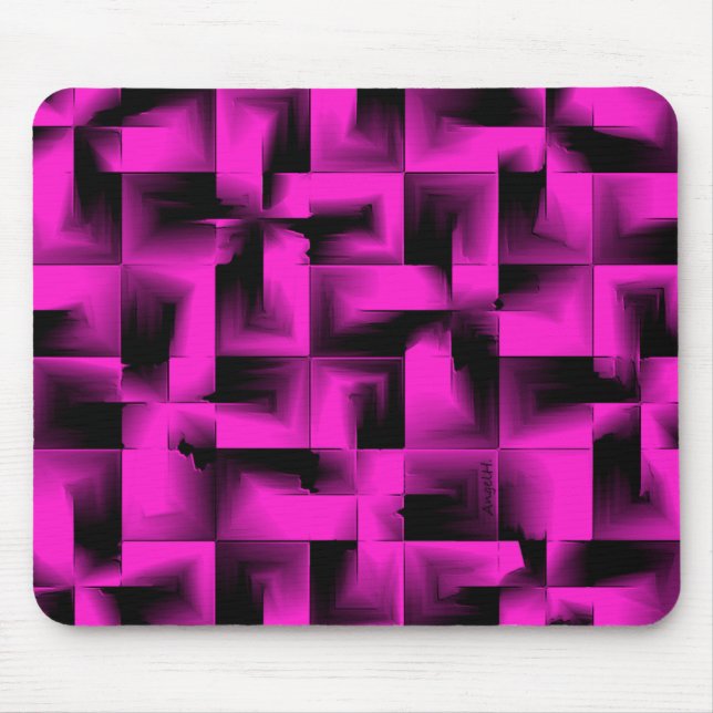 3D Geometrics - Shocking Pink AH2009 Mouse Mat (Front)