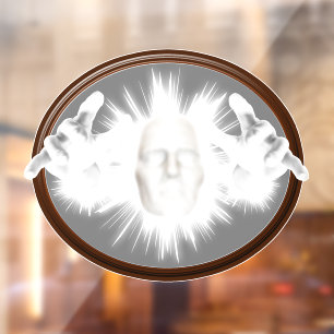 3D Ghost Coming Out of Mirror Halloween Window Cling