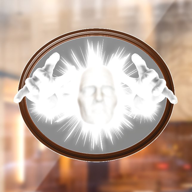 3D Ghost Coming Out of Mirror Halloween Window Cling (Sheet 2)