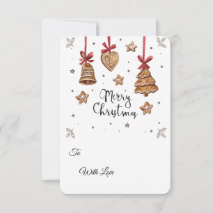 3D Gingerbread Cookie PNG Set – Christmas Clipart  Invitation