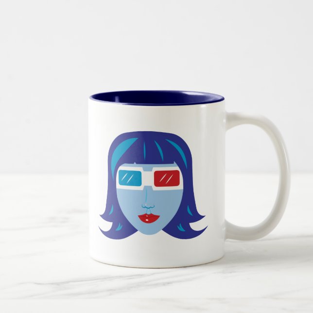 3D Girl Two-Tone Coffee Mug (Right)