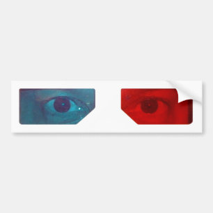 3D glasses bumper sticker