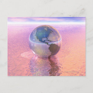 3D Globe 12 Postcard