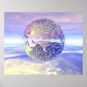 3D Globe 13 Poster