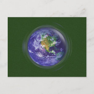 3D Globe Earth Day Postcard