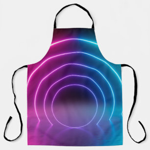 3d, glowing lines, tunnel, neon lights, virtual re apron