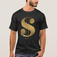 3D Gold Dollar Sign
