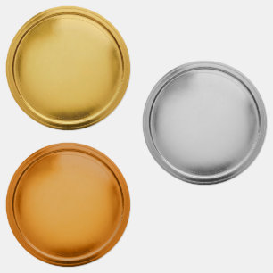 3D Gold Foil Seal Elegant Excellence Award Medal