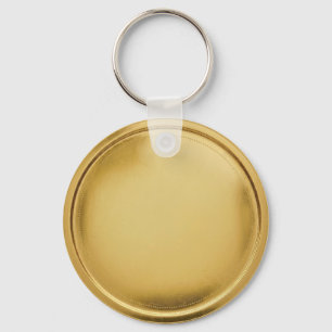 3D Gold Foil Seal Elegant Excellence Award Medal Key Ring