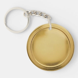 3D Gold Foil Seal Elegant Excellence Award Medal Key Ring