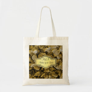 3D Gold Hydrangea Monogram Mother of the Bride Bag
