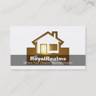 3D Golden House Business Card