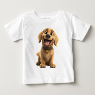 3D Golden Retriever – Cute Friendly Dog for Kids Baby T-Shirt