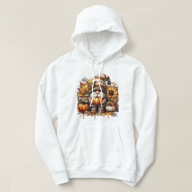 3D Graffiti Fall Gnome Streetwear - Premium  Hoodie (Design Front)