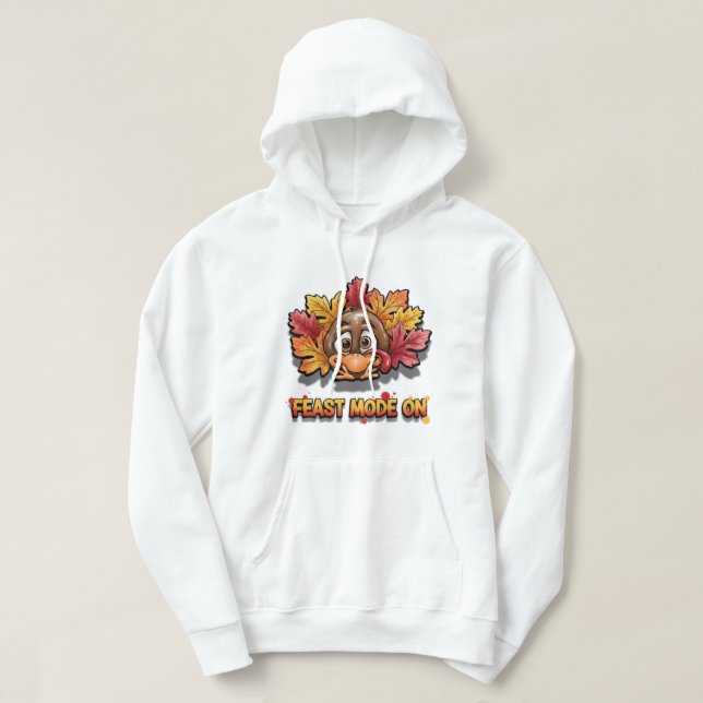 3D Graffiti Turkey Crop Hoodie | Statement Streetw (Design Front)
