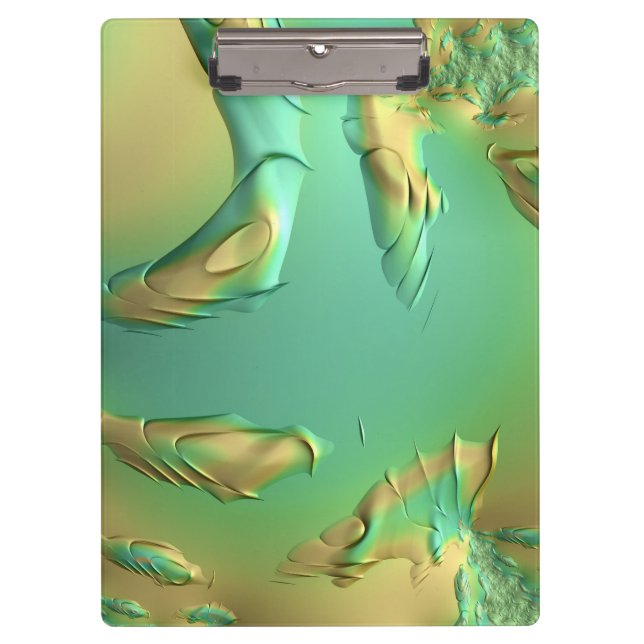 3D! ~ Green Buttercup ~ fractal original ~ 3D ~ Clipboard (Front)