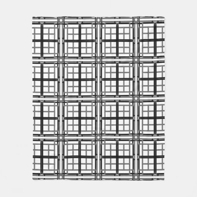 3D grey geometric abstract pattern background.3d b Fleece Blanket (Front)