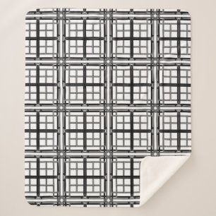 3D grey geometric abstract pattern background.3d b Sherpa Blanket