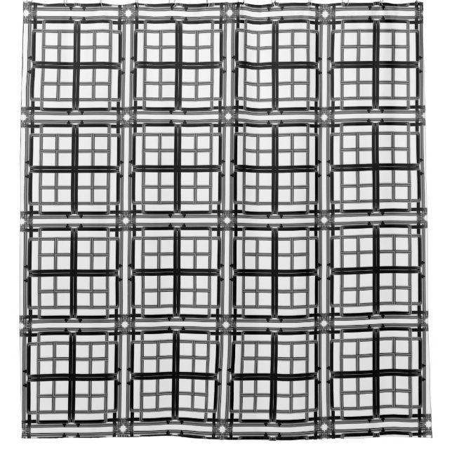3D grey geometric abstract pattern background.3d b Shower Curtain (Front)