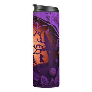3d Halloween Witch Thermal Tumbler