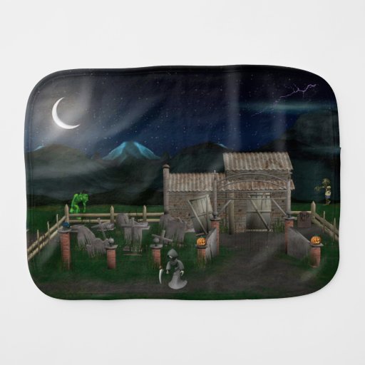 Image of 3d-haunted-house Burp Cloth