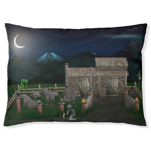 Image of 3d-haunted-house Pet Bed
