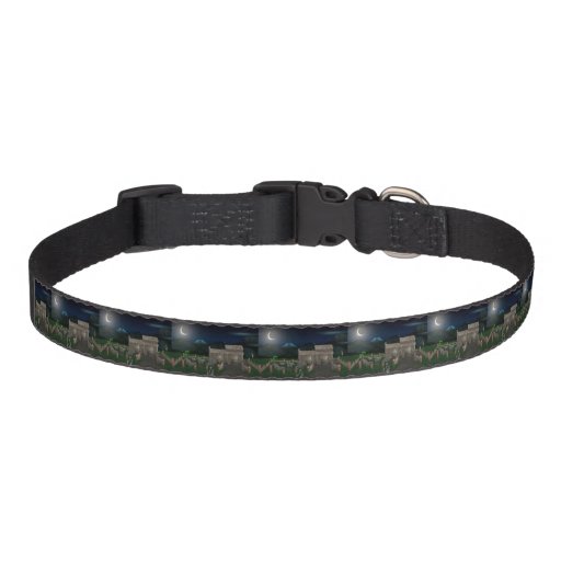Image of 3d-haunted-house Pet Collar