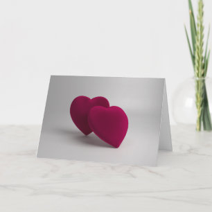 3D Hearts Valentine Card