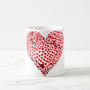 3D Hearts Valentines Day graphic Coffee Mug