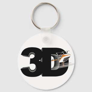 3d Helicopter Key Ring