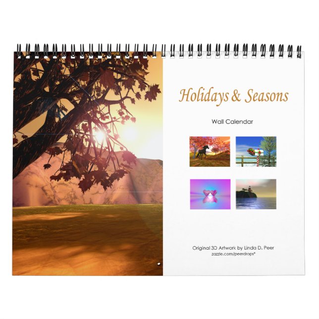 3D Holiday and Seasonal Scenes Calendar (Cover)