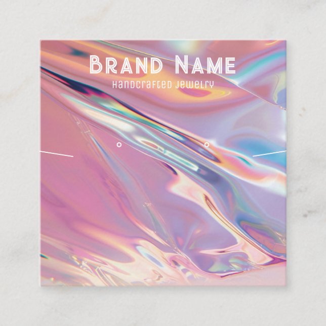 3d Hologram Wave Jewellery Display Square Business Card (Front)