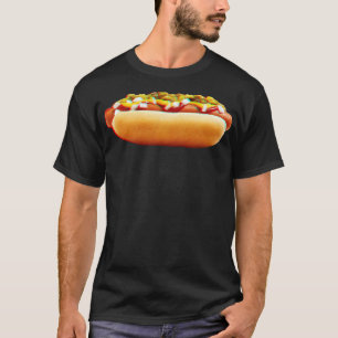 3D Hot Dog Colour T-Shirt