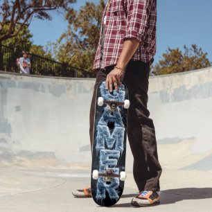 3D Ice Logo   Icy Crystal Gamer Skateboard