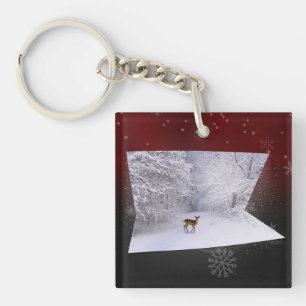 3D Illusion "Snowy Dreams" Key Ring