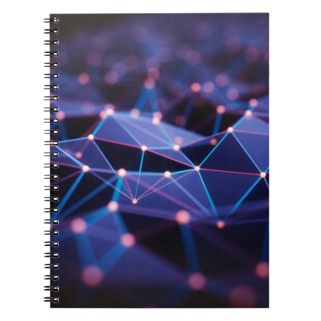 3D illustration. Abstract background, connection a Notebook (Front)