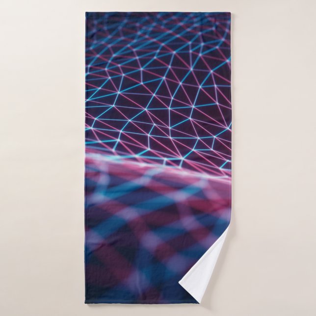 3D illustration, embossed mesh representing intern Bath Towel (Bath Towel)