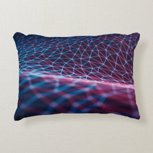 3D illustration, embossed mesh representing intern Decorative Cushion